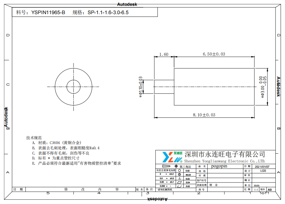 直徑3.0mm大電流銅柱車(chē)件插圖